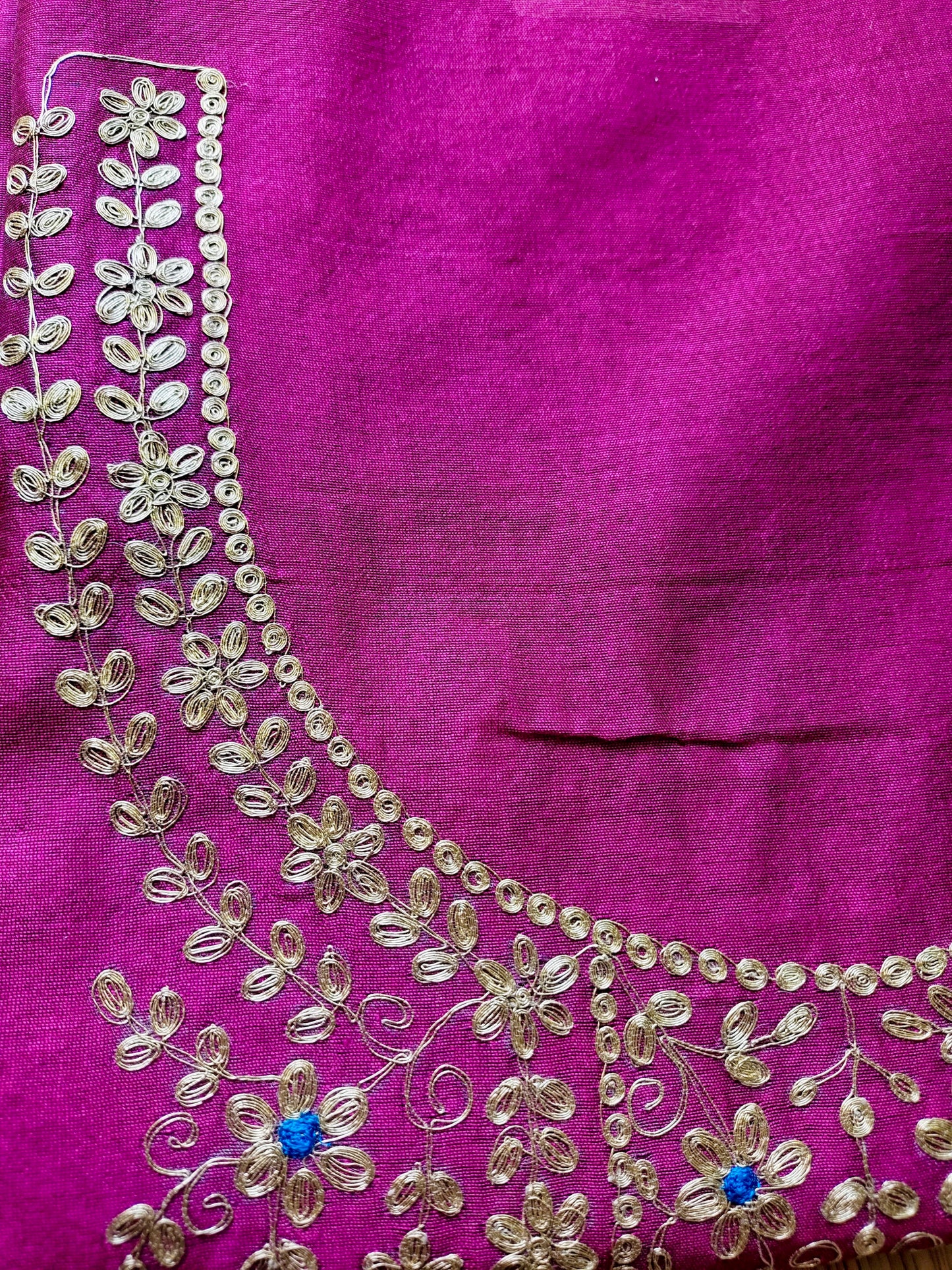 Dark Pink Pittan Work Dress Material