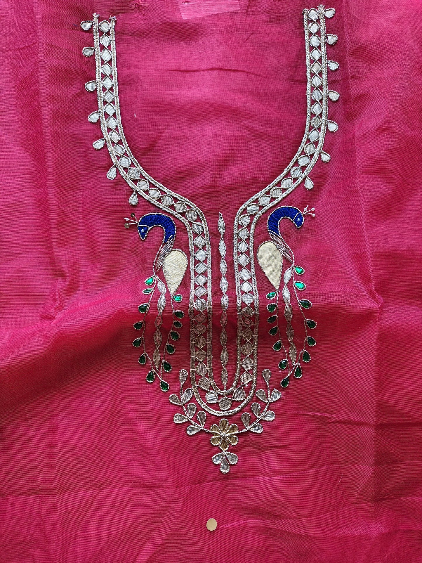 Dark Pink Gota Patti Dress Material
