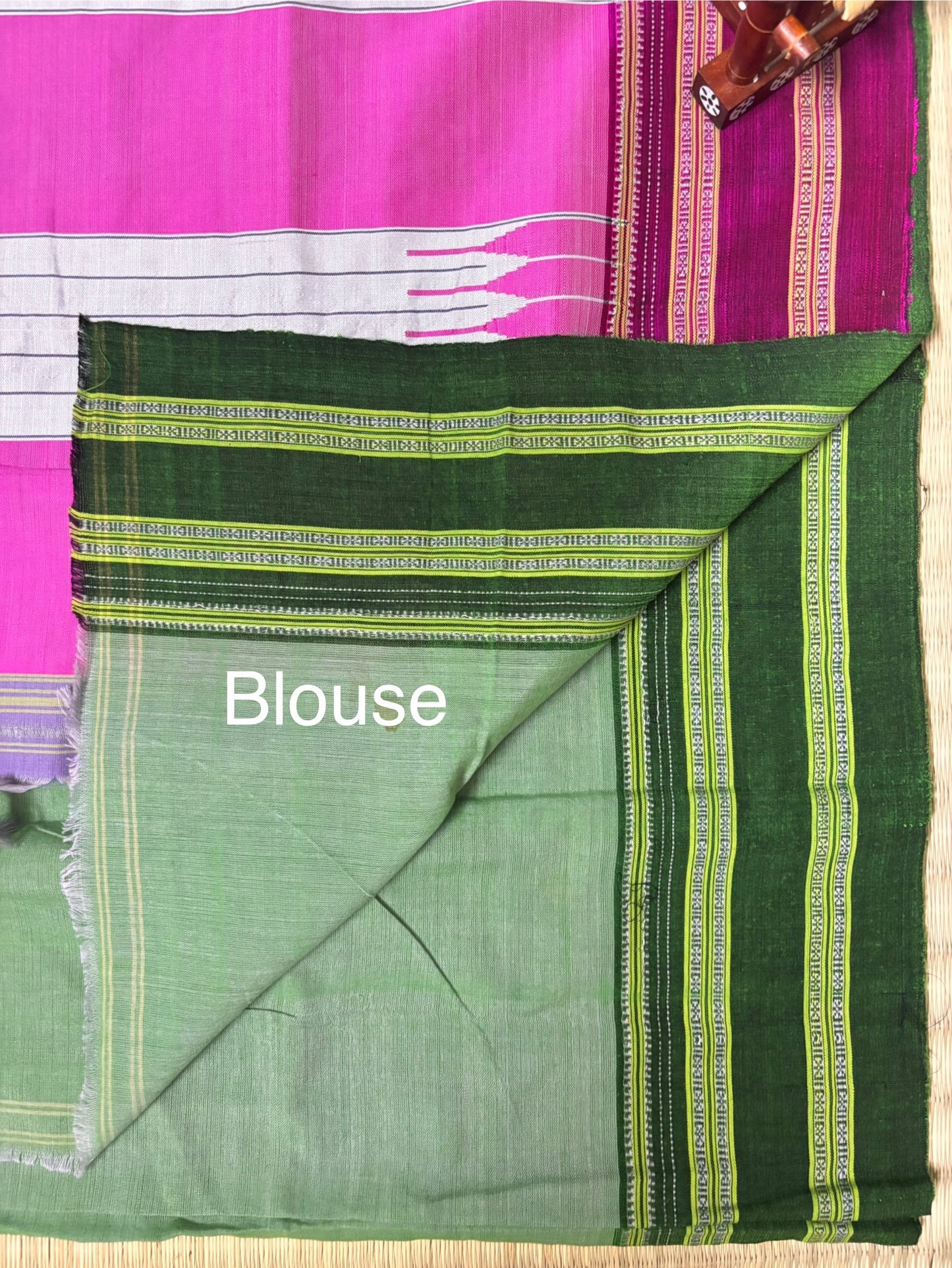 Sage and Forest Green Handloom Ilkal Saree