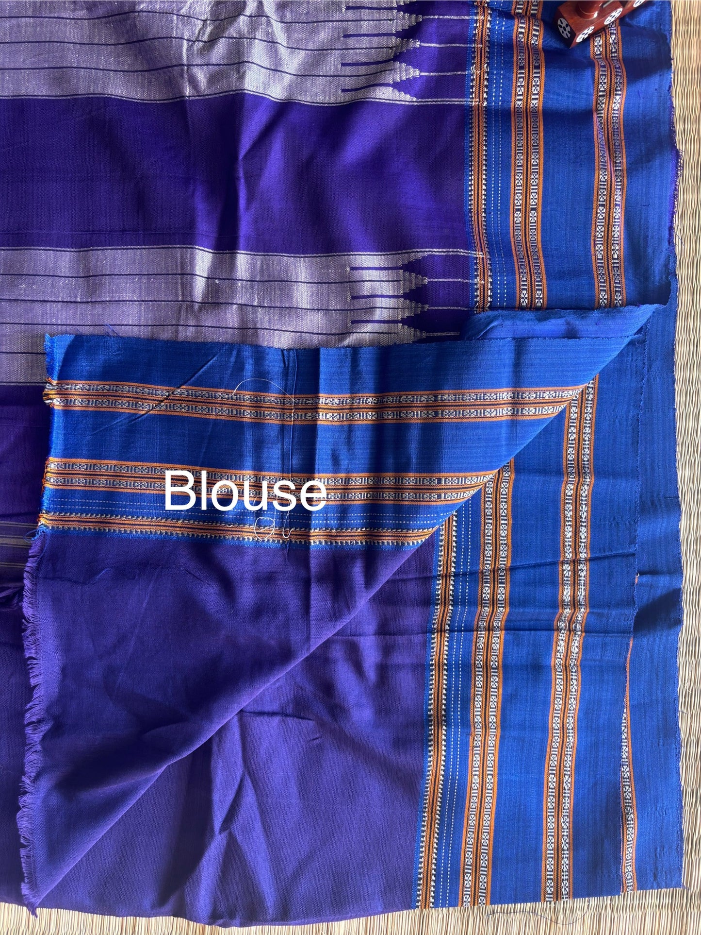 Violet and Blue Handloom Ilkal Saree