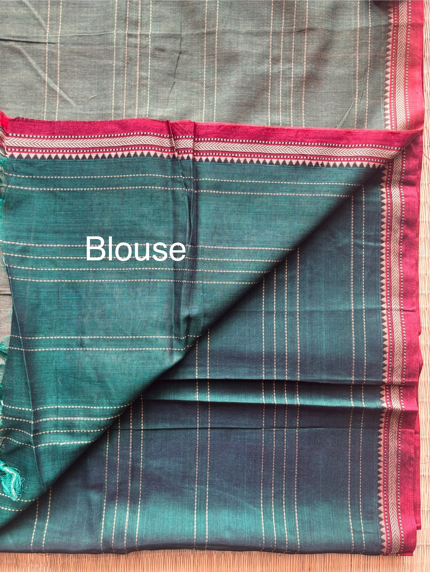 Green Narayanpet Handloom Cotton Saree
