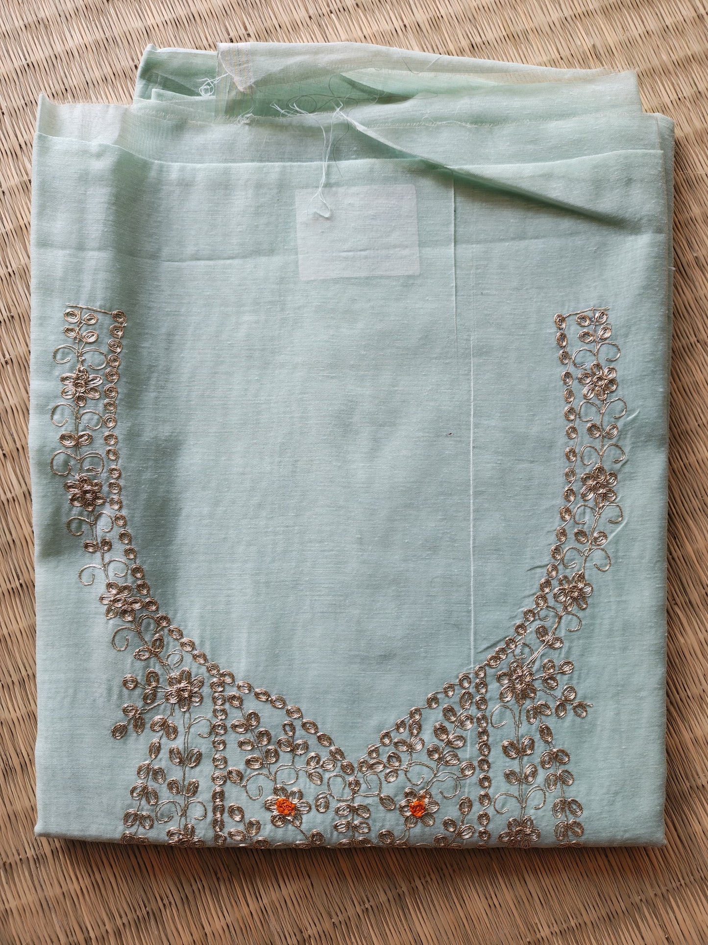 Sky Blue Pittan Work Dress Material