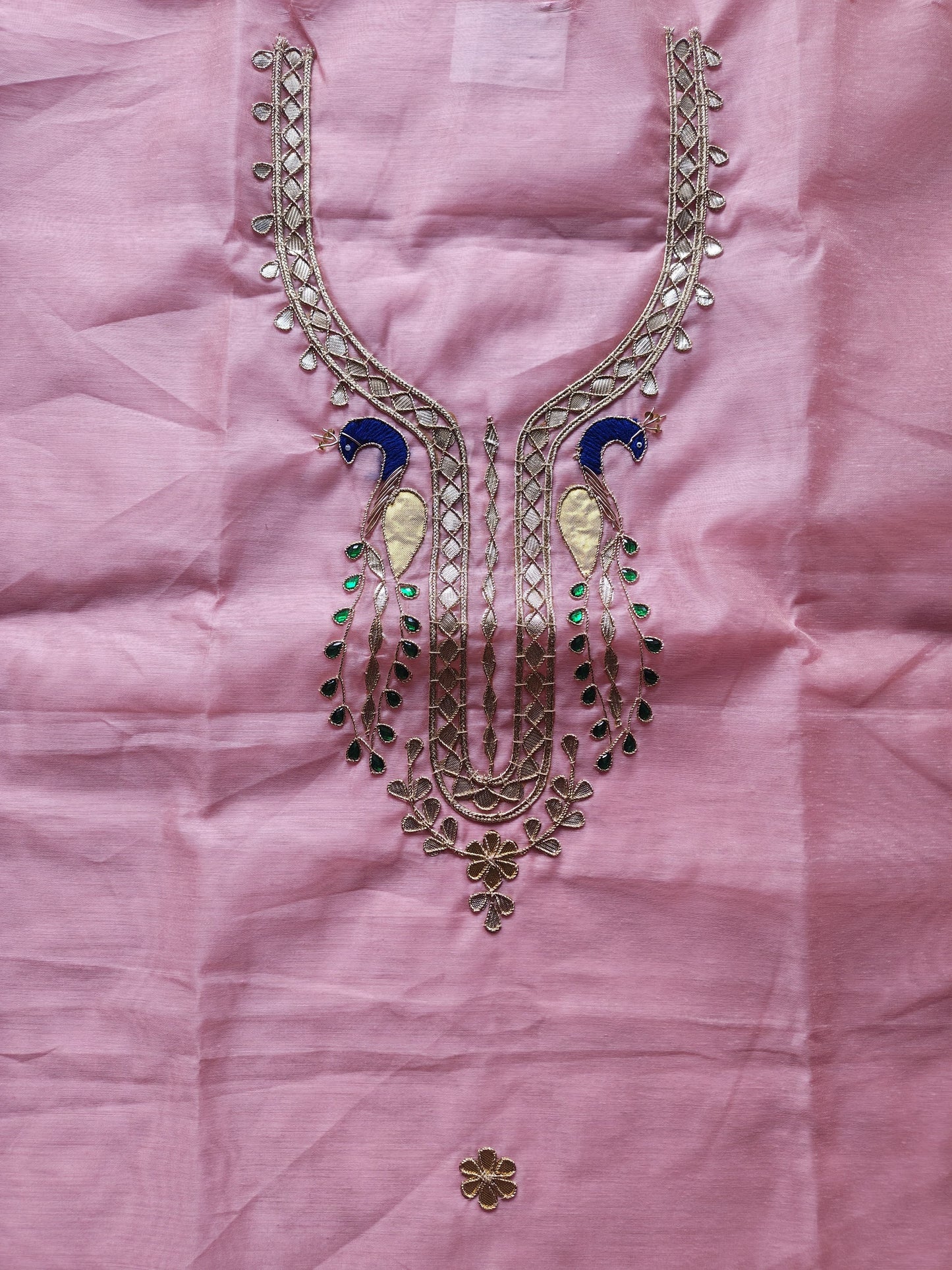 Soft Pink Gota Patti Dress Material
