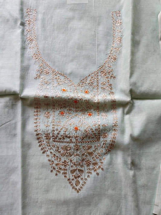Sky Blue Pittan Work Dress Material