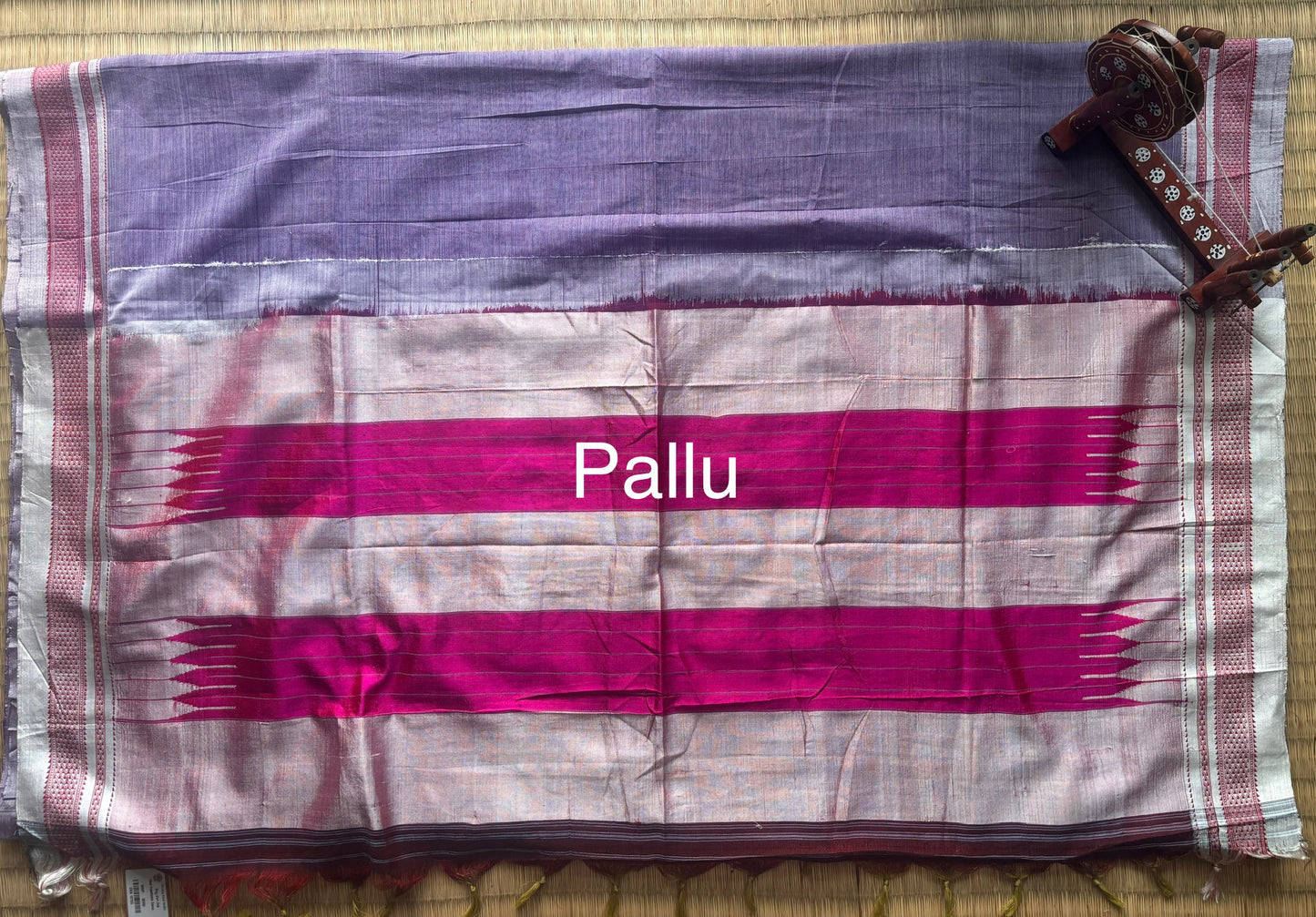 Lavender and Grey Handloom Ilkal Saree