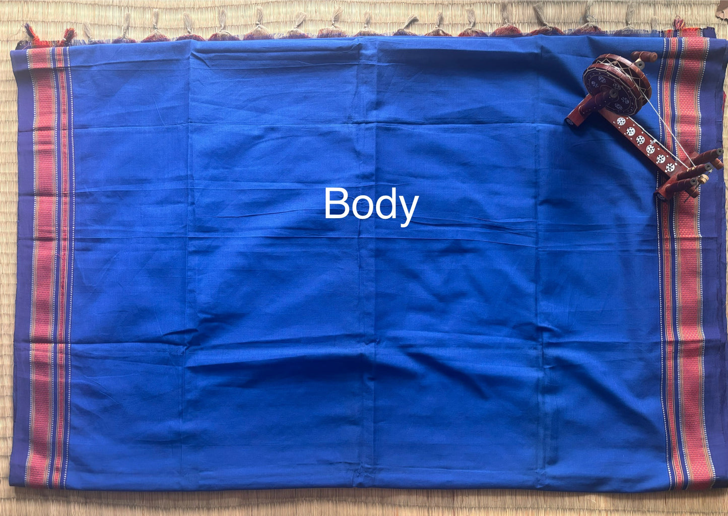 Blue and Red Handloom Ilkal Saree