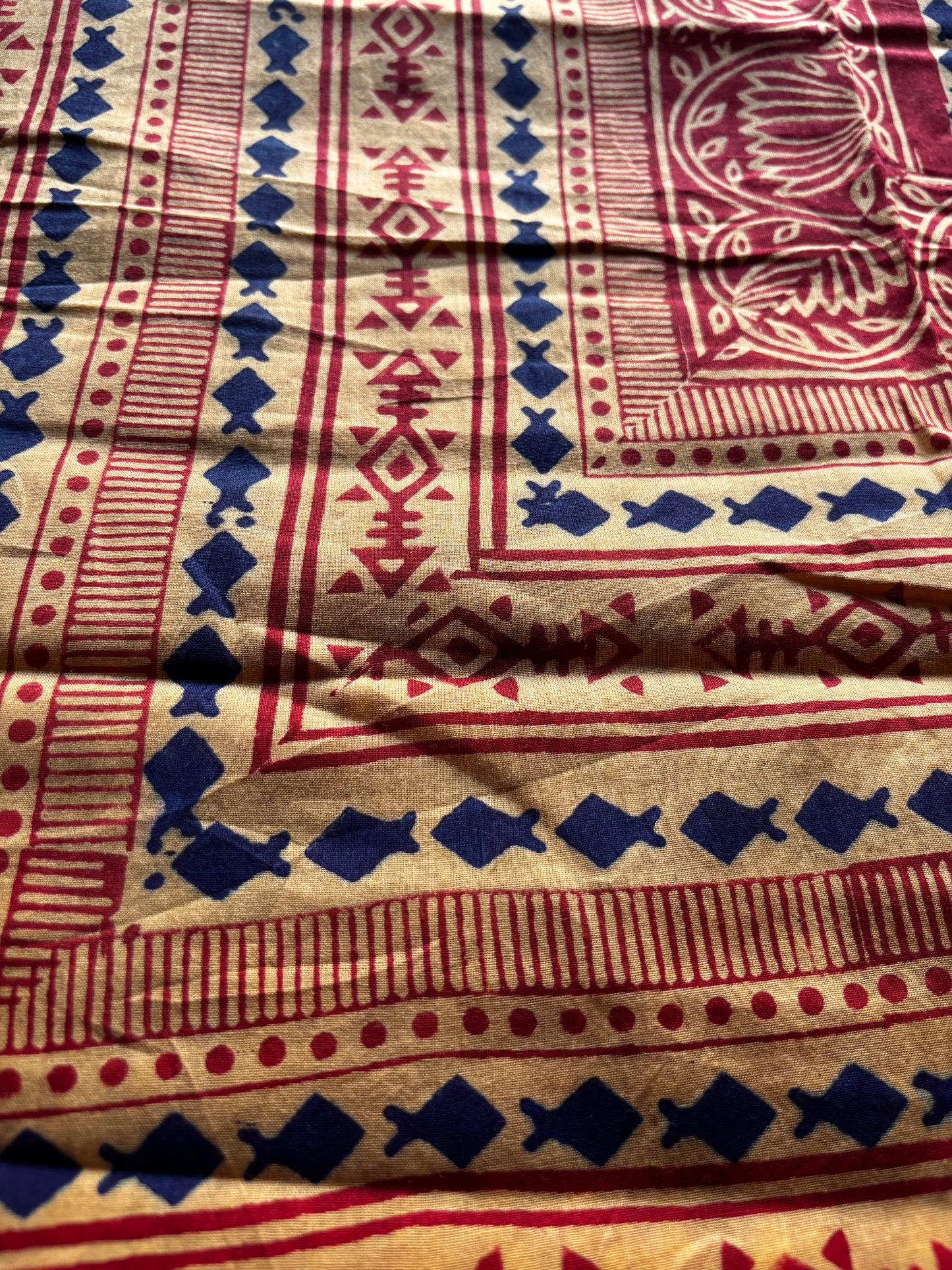 Sanganeri Hand Block Printed Pure Cotton Saree - Gauri