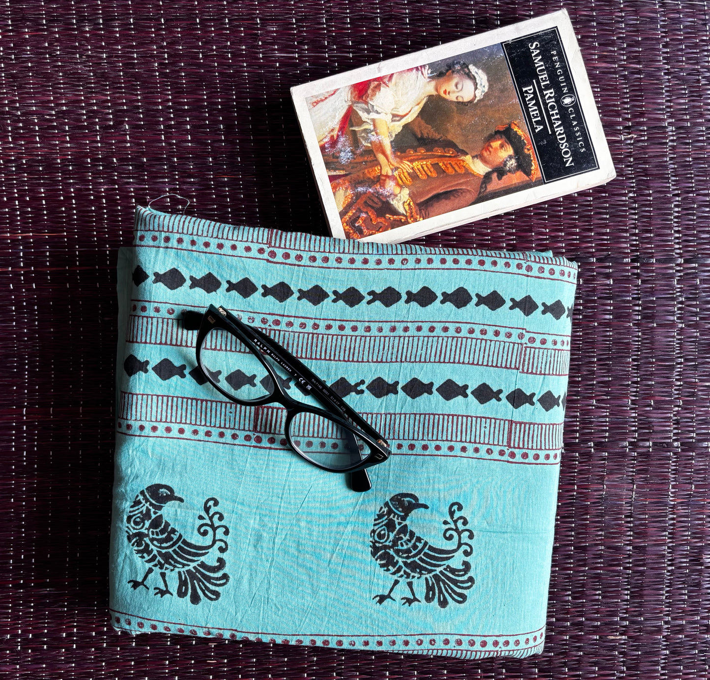 Sanganeri Hand Block Printed Cotton Saree - Meena