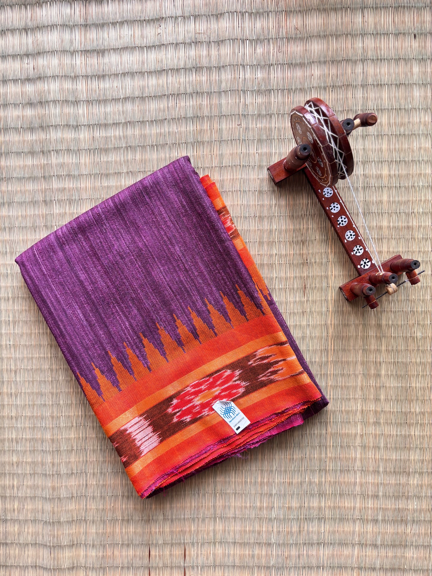 Sambalpuri Handwoven Ghicha Silk Saree