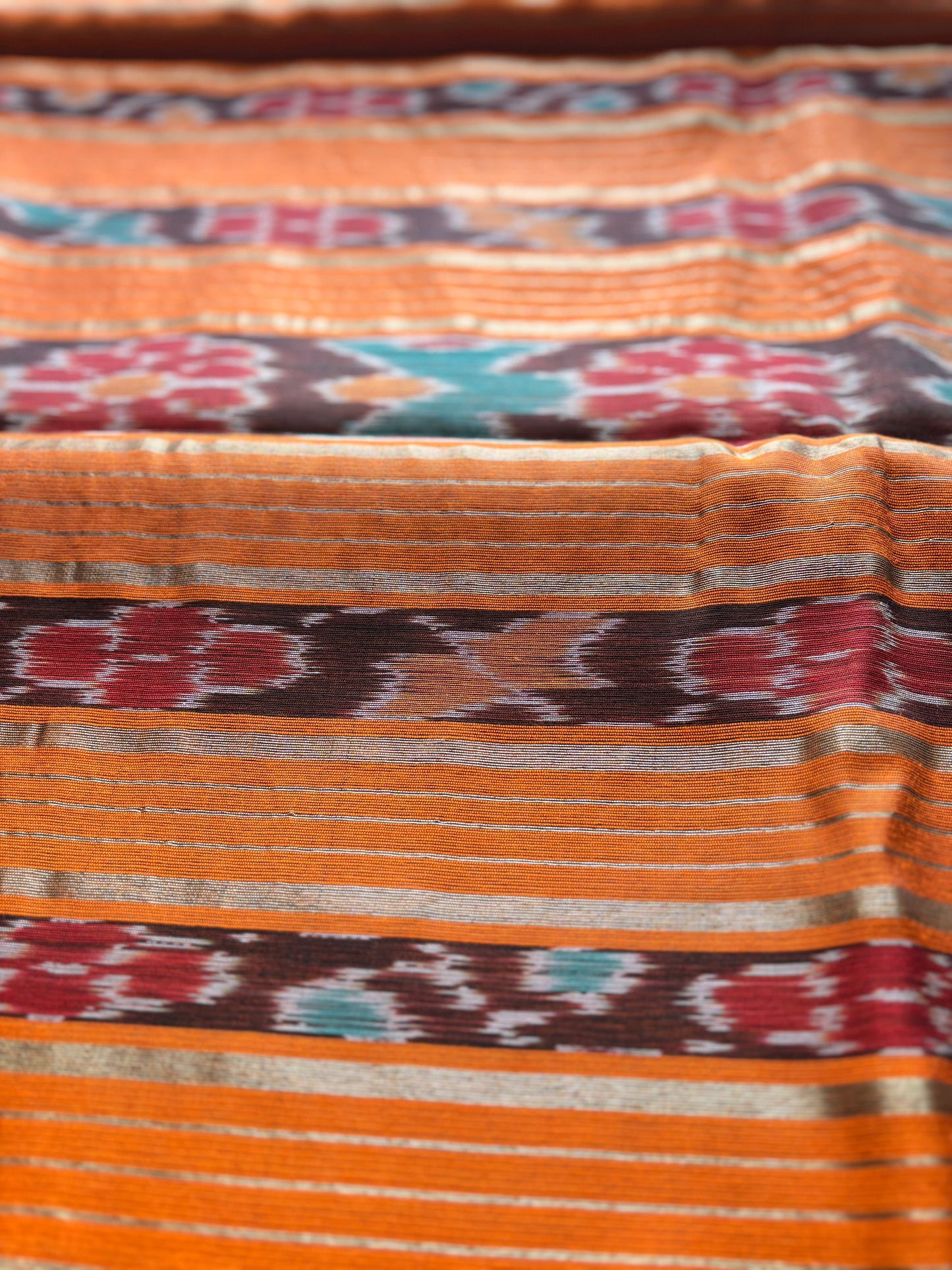 Sambalpuri Handwoven Ghicha Silk Saree
