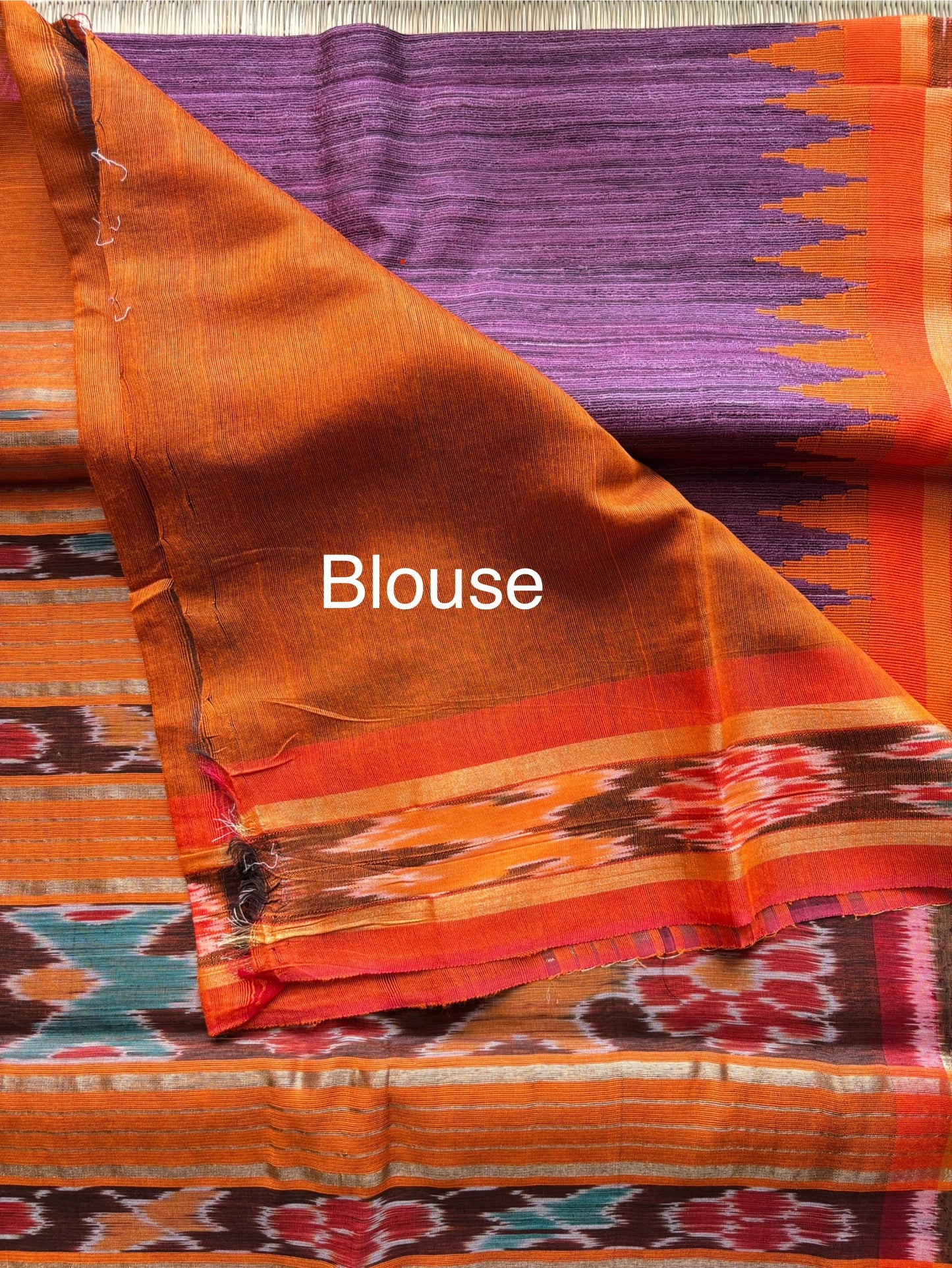 Sambalpuri Handwoven Ghicha Silk Saree