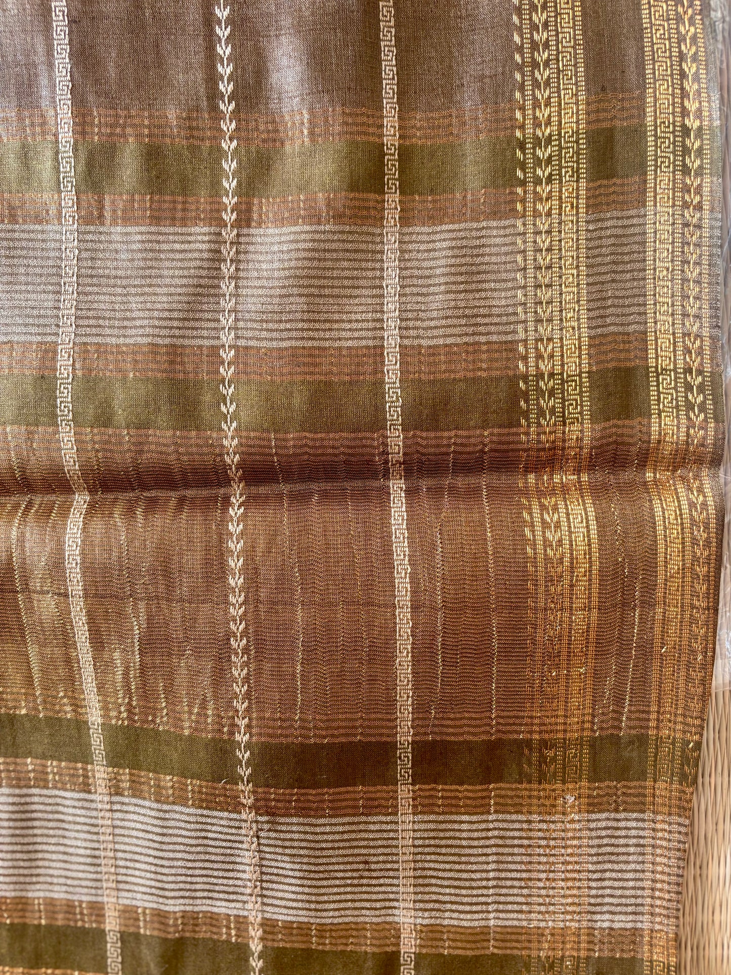 Coffee Brown Handwoven Tussar Silk Saree