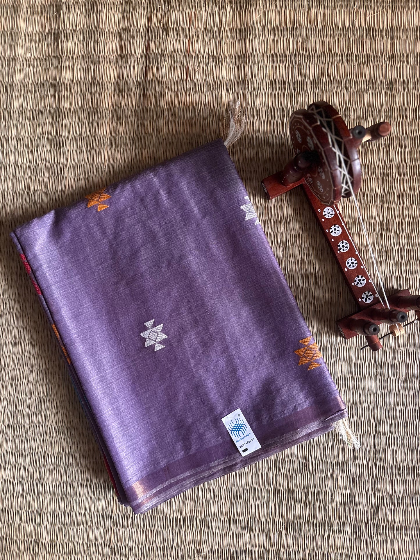 Wisteria Purple Tussar Silk Saree