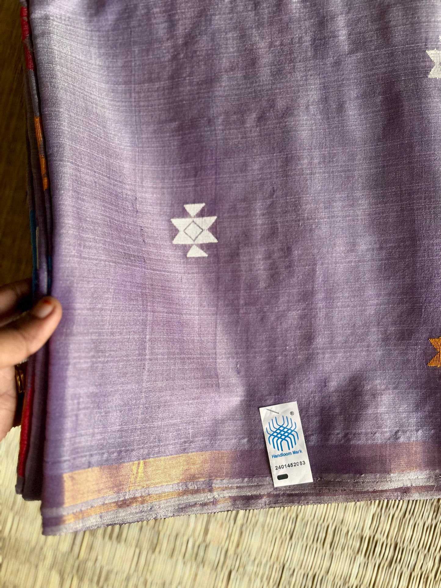 Wisteria Purple Tussar Silk Saree