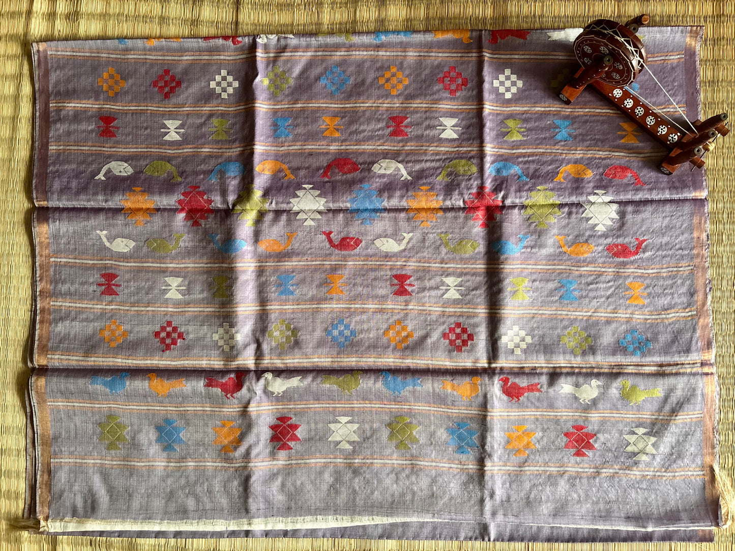 Wisteria Purple Tussar Silk Saree
