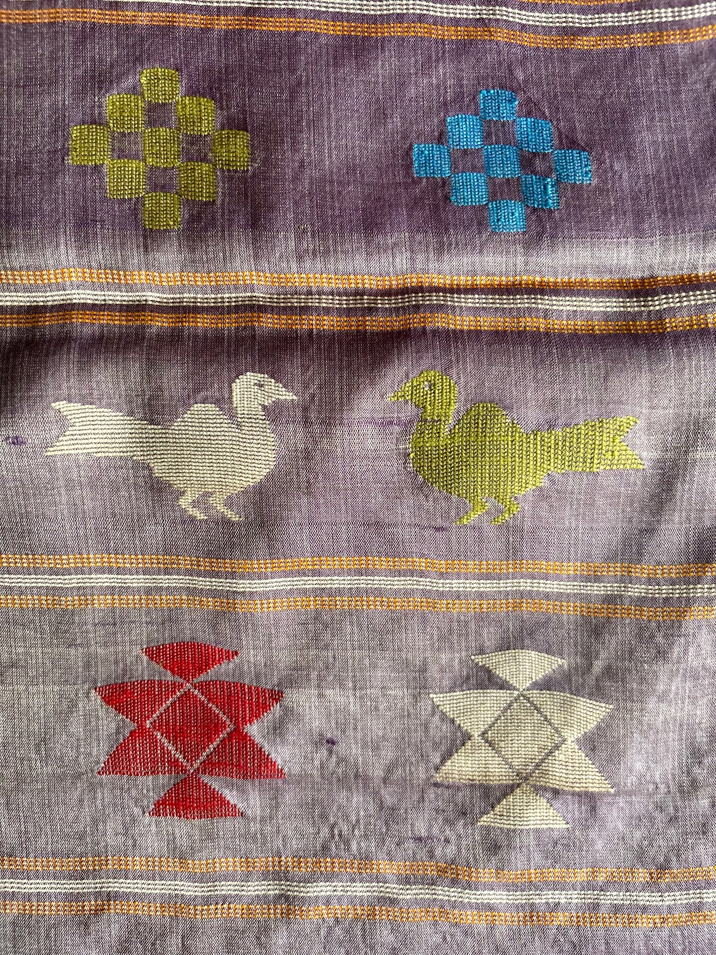 Wisteria Purple Tussar Silk Saree