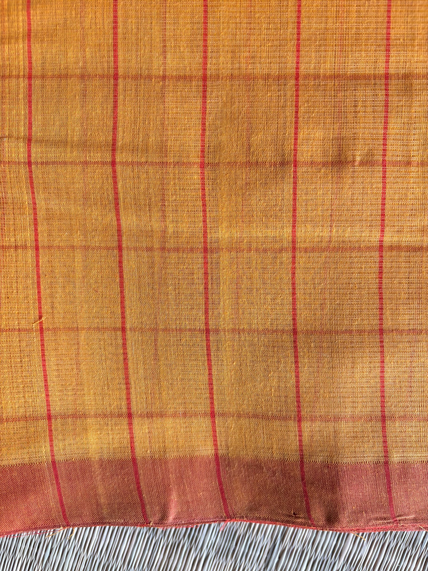 Turmeric Yellow Handwoven Mangalagiri Cotton Saree
