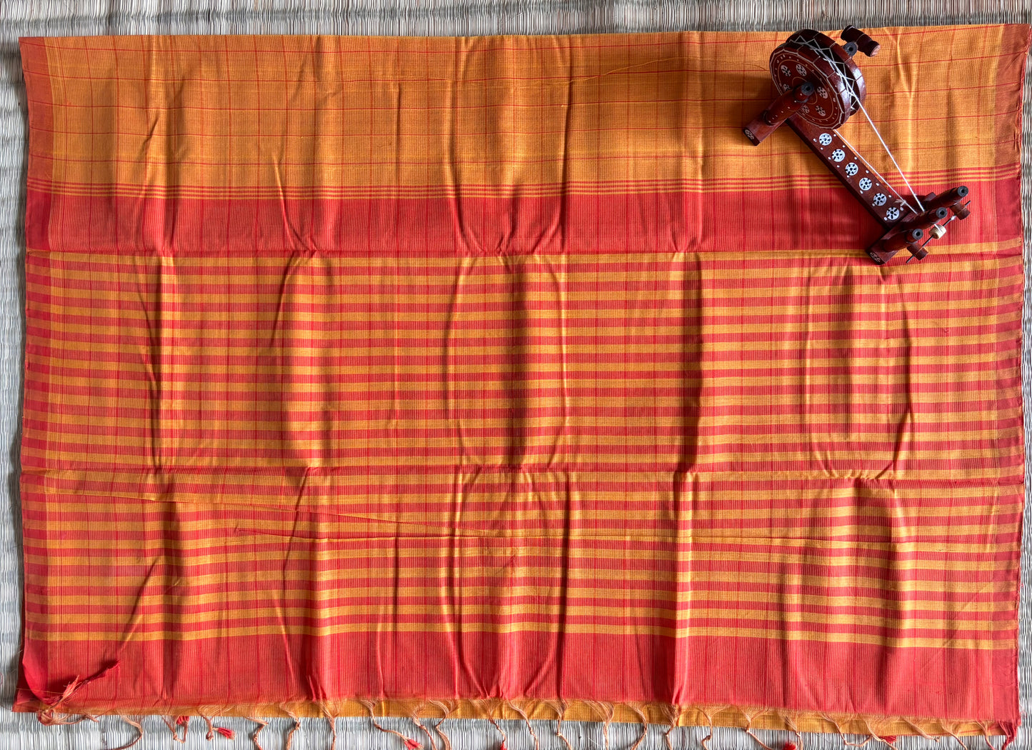 Turmeric Yellow Handwoven Mangalagiri Cotton Saree