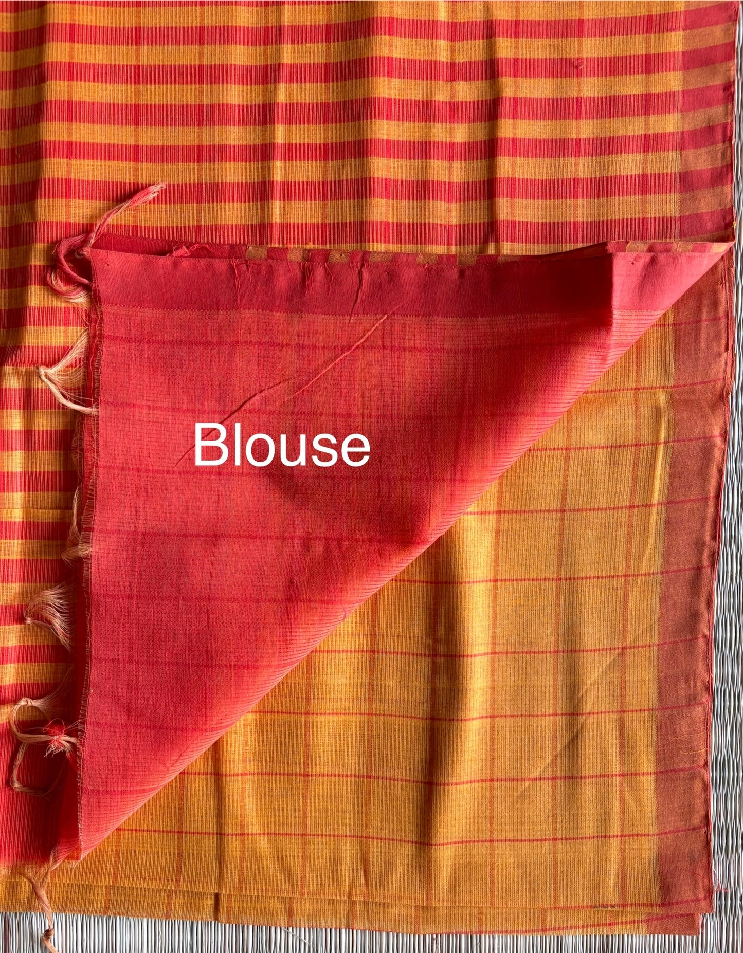 Turmeric Yellow Handwoven Mangalagiri Cotton Saree