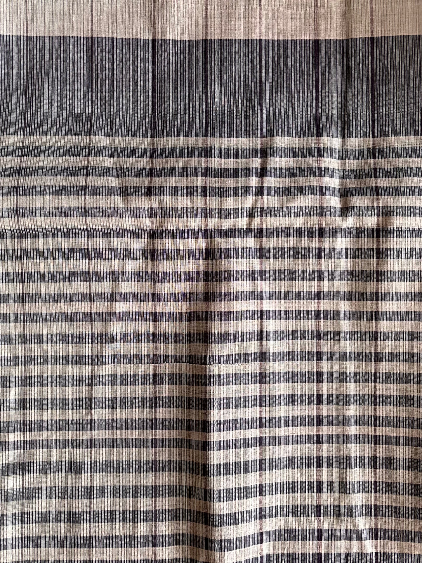 Grey & Charcoal Handwoven Mangalagiri Saree