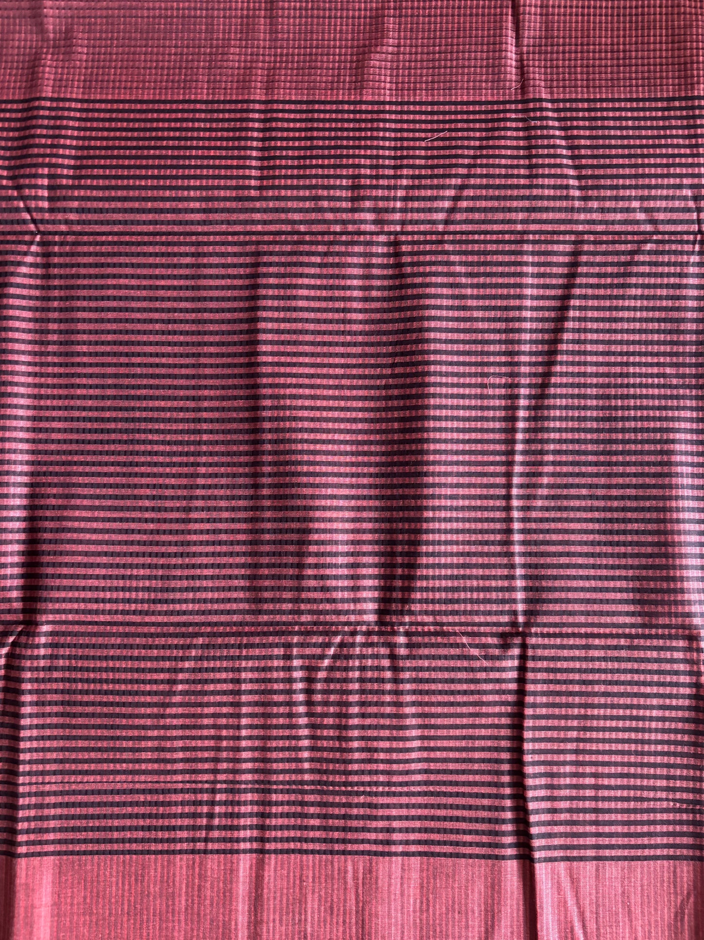 Dark Brown Mangalagiri Cotton Saree with Kalamkari Blouse