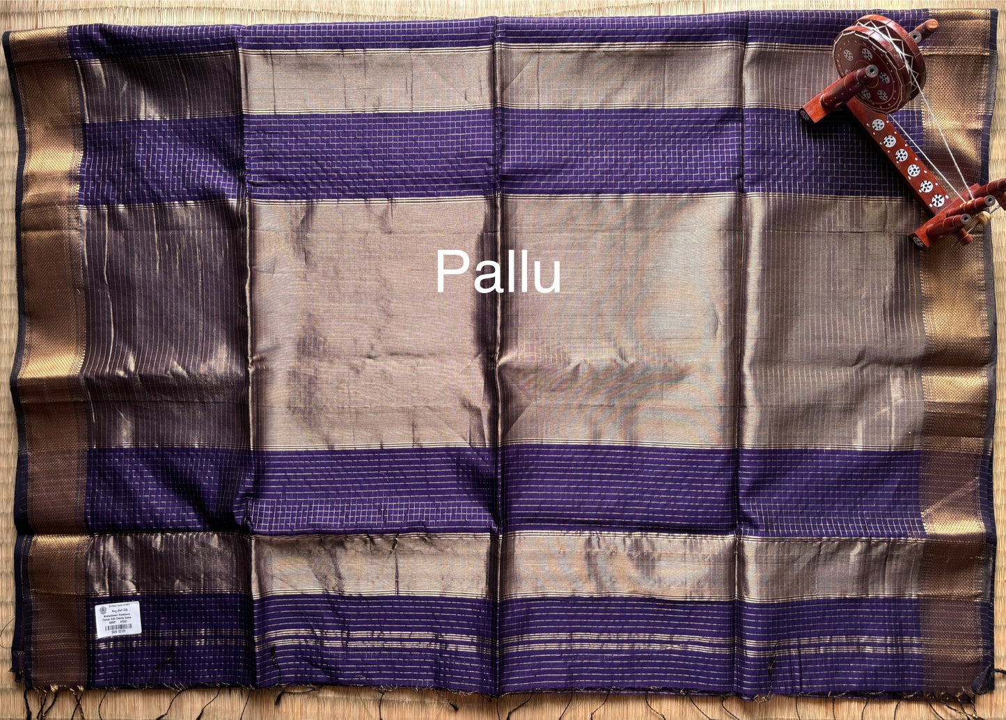 Royal Blue Maheshwari Tissue Saree