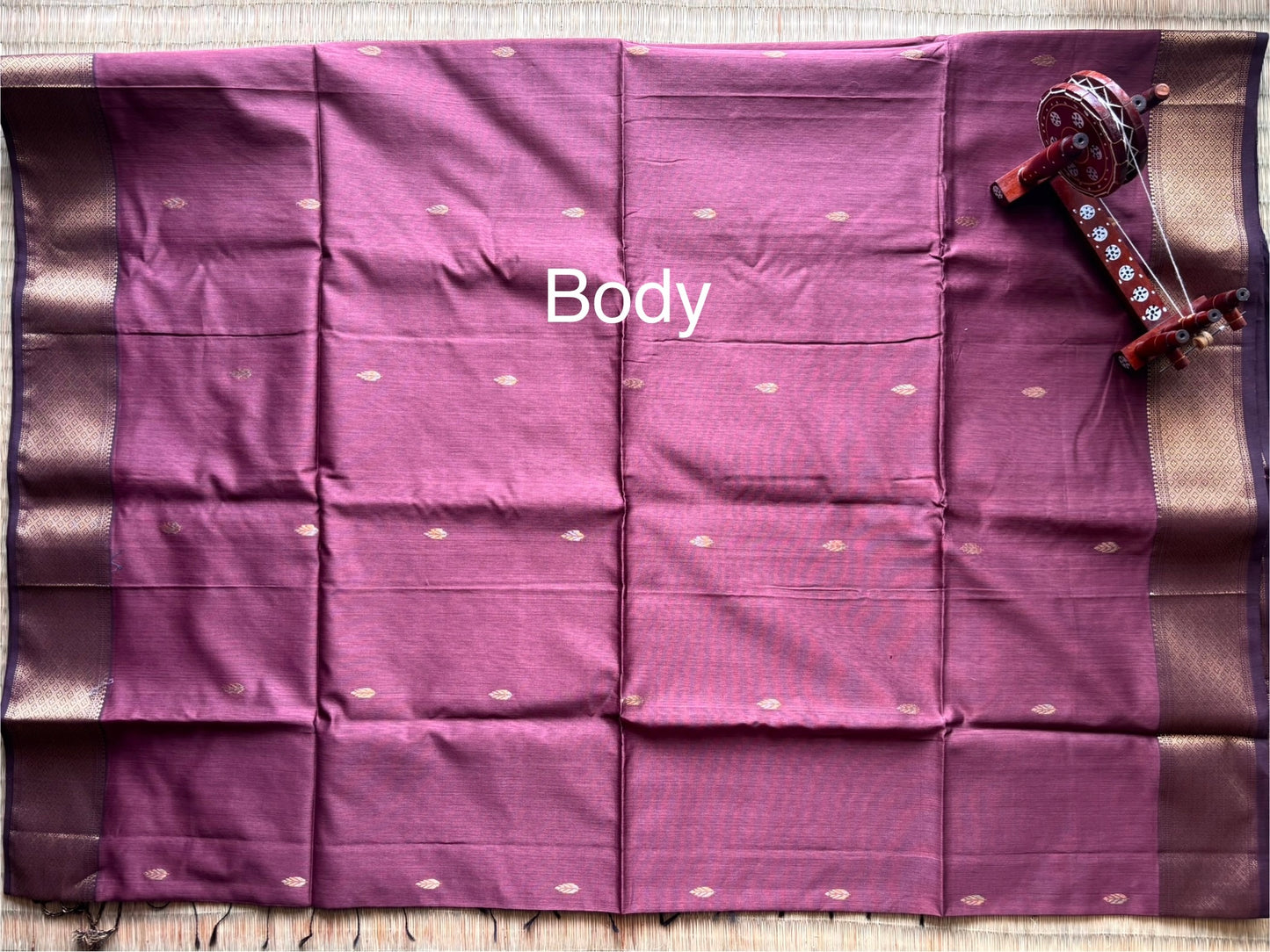 Lavender & Purple Dual Shade Maheshwari Saree