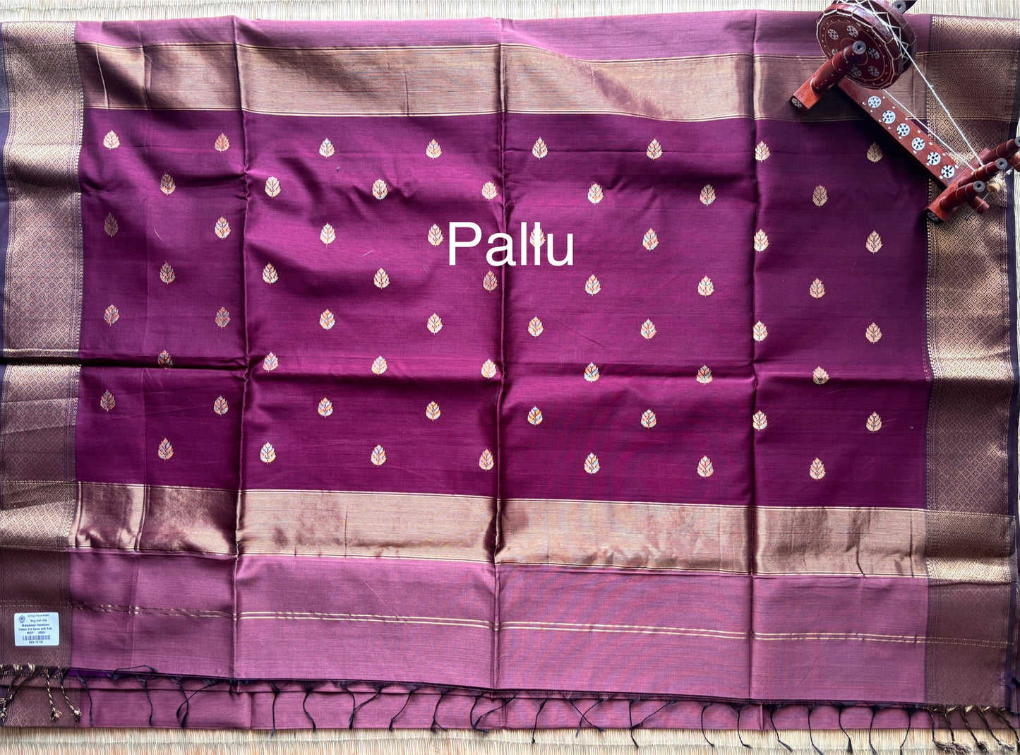 Lavender & Purple Dual Shade Maheshwari Saree