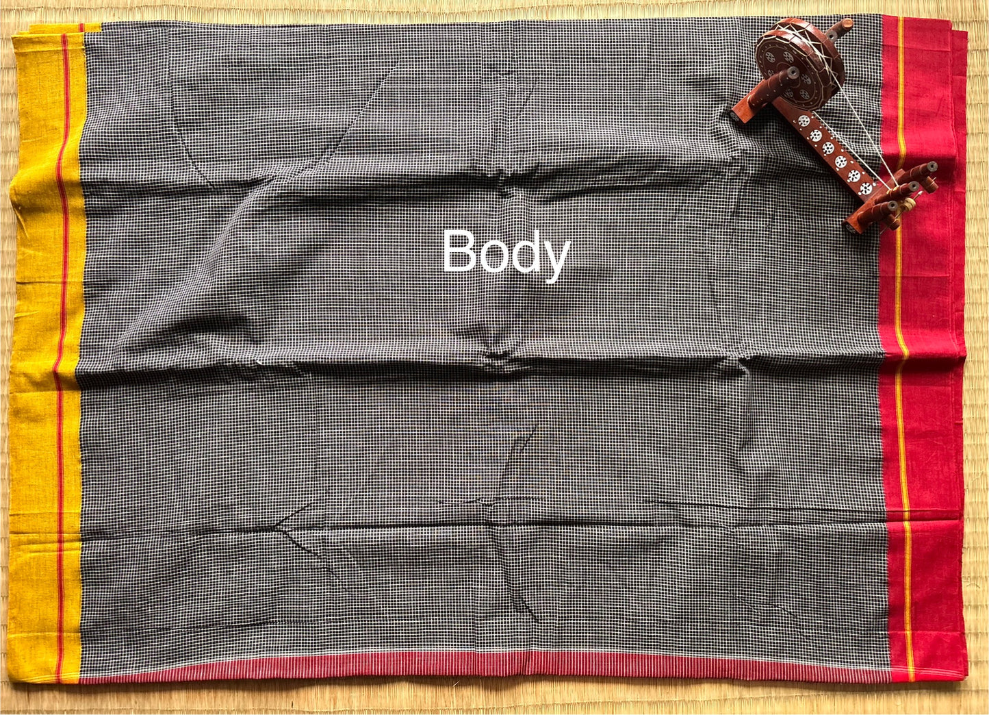 Yellow & Red Patteda Anchu Cotton Handloom Saree