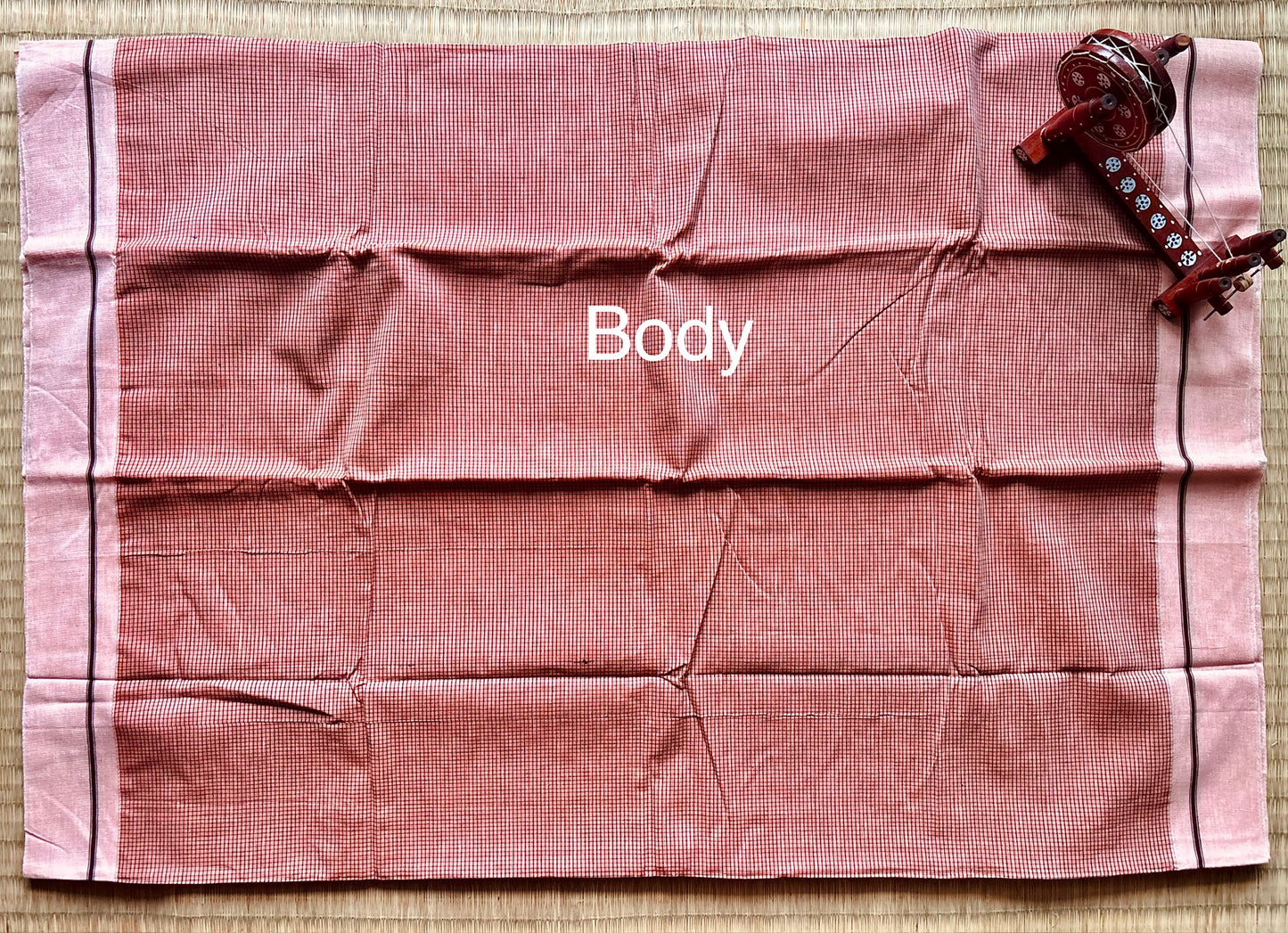 Kanakambaram Patteda Anchu Cotton Handloom Saree