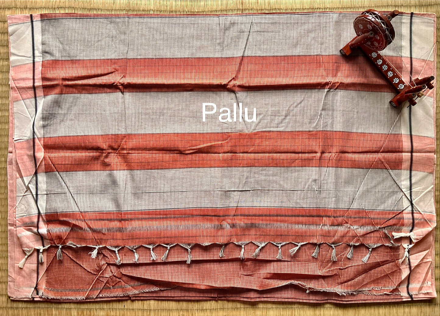 Kanakambaram Patteda Anchu Cotton Handloom Saree