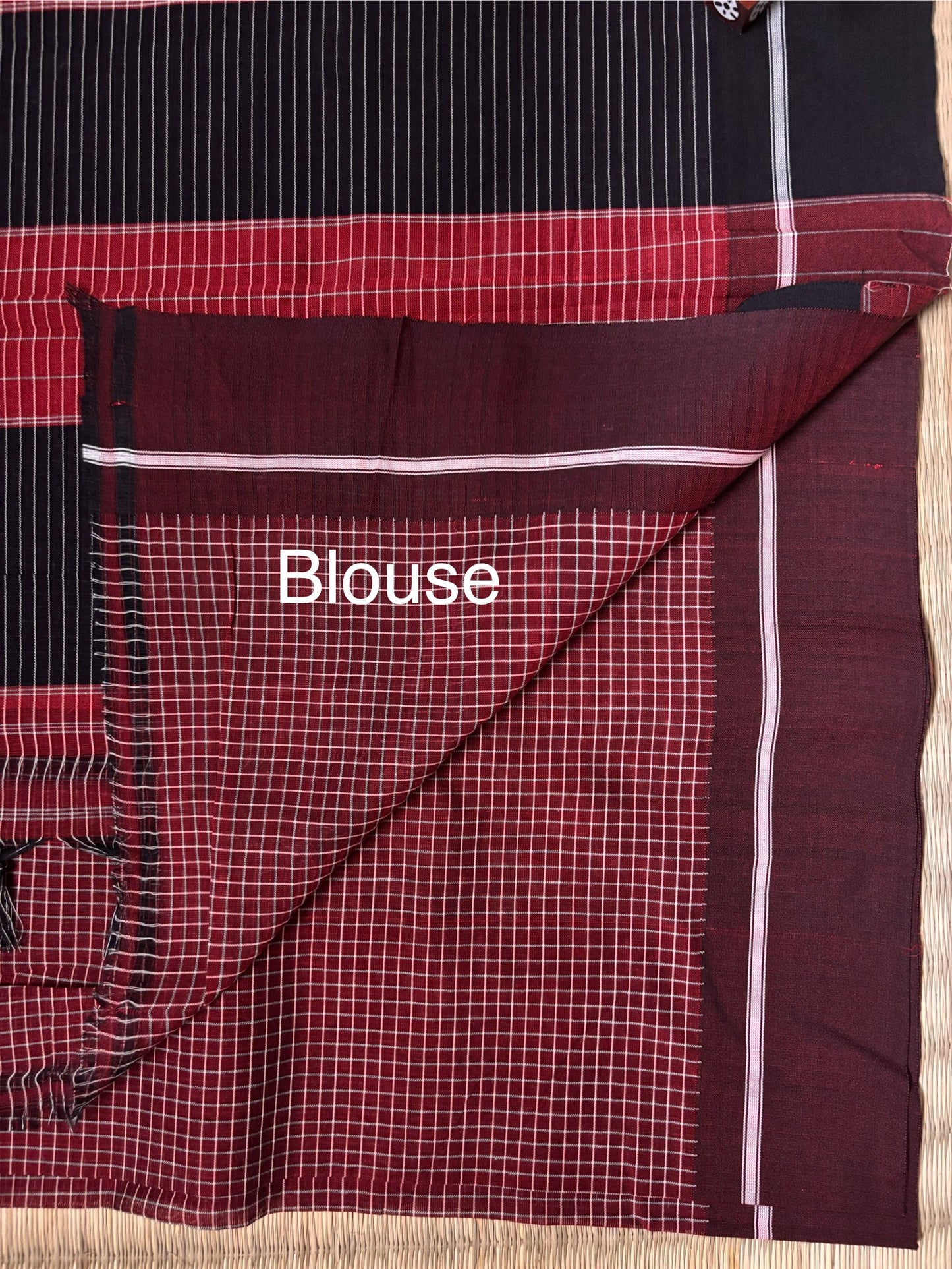 Classic Maroon Patteda Anchu Cotton Handloom Saree