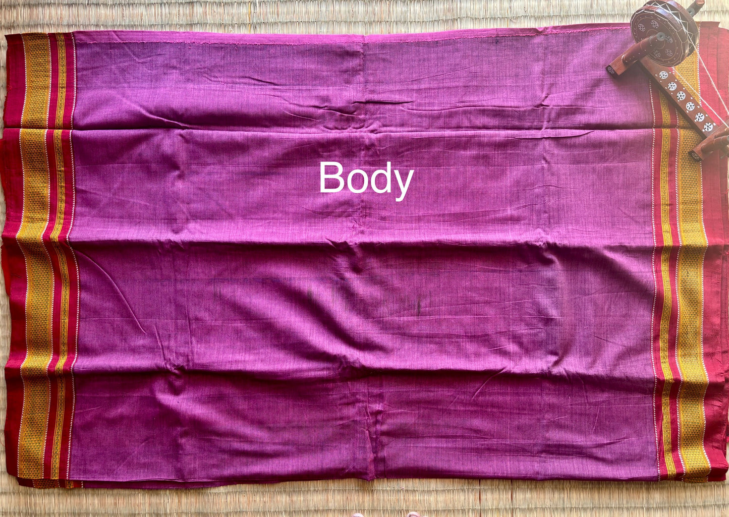 Magenta and Red Handloom Ilkal Saree