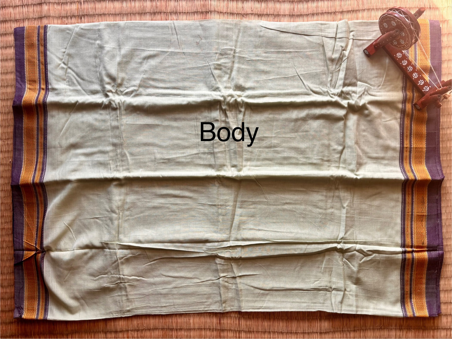 Pale Mint and Violet Handloom Ilkal Saree