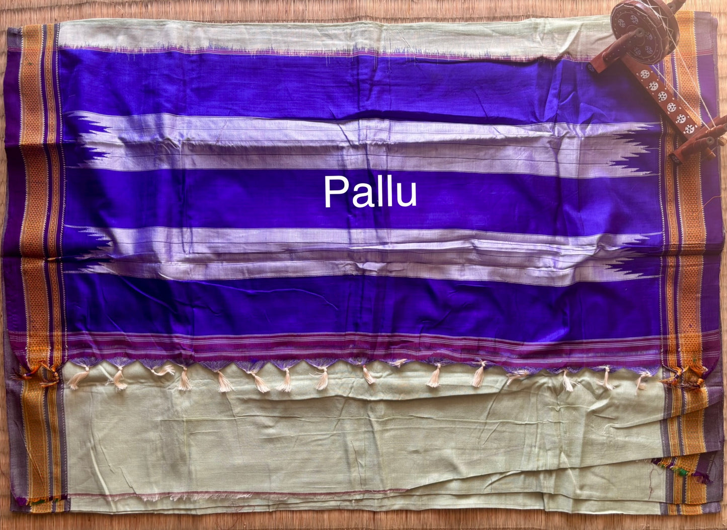 Pale Mint and Violet Handloom Ilkal Saree