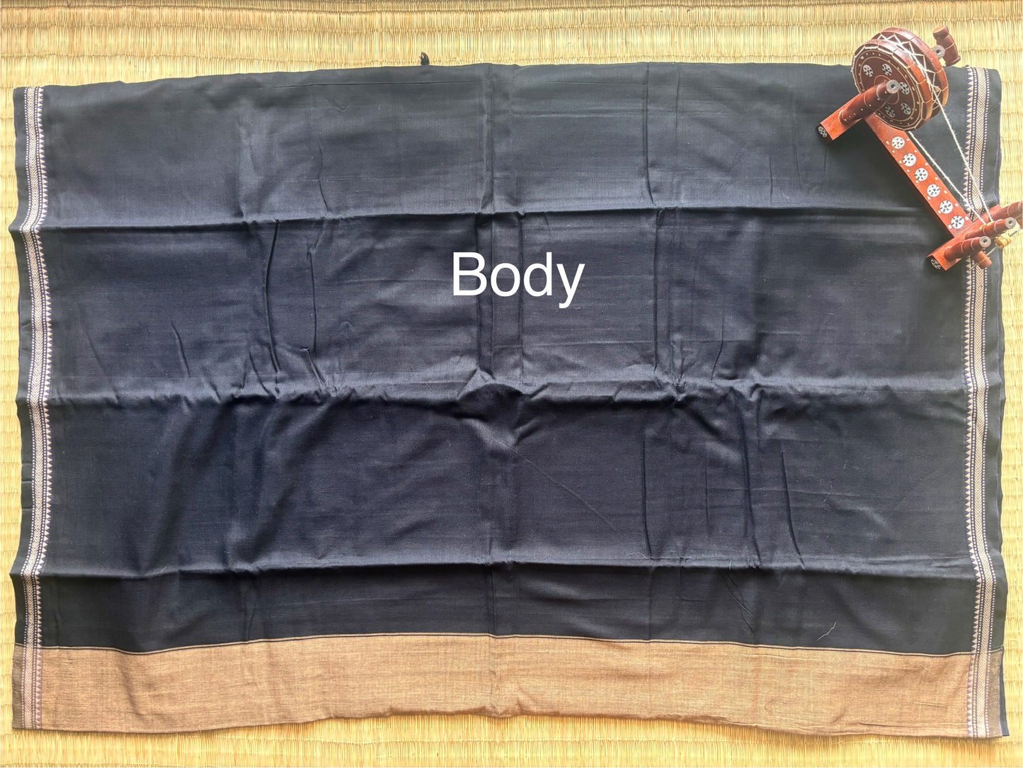 Classic Black Narayanpet Handloom Cotton Saree