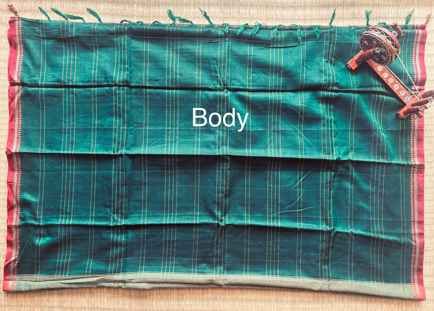 Green Narayanpet Handloom Cotton Saree