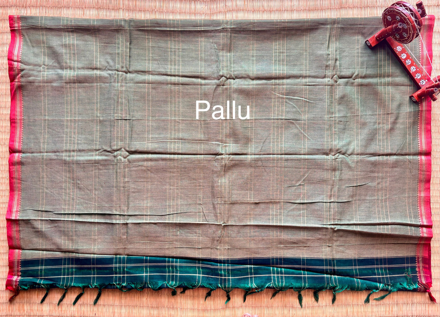 Green Narayanpet Handloom Cotton Saree