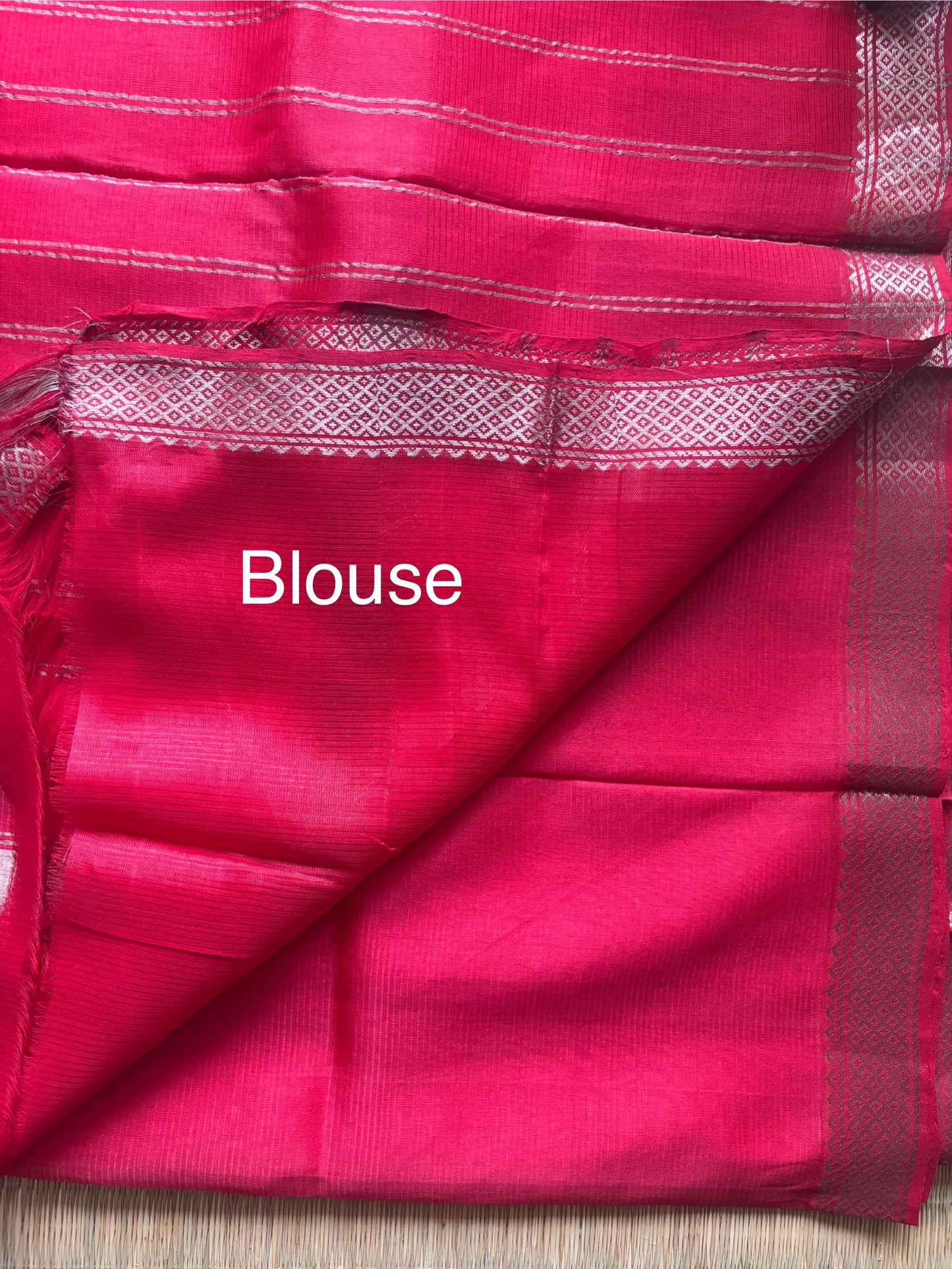 Red Mangalagiri Handloom Silk Saree