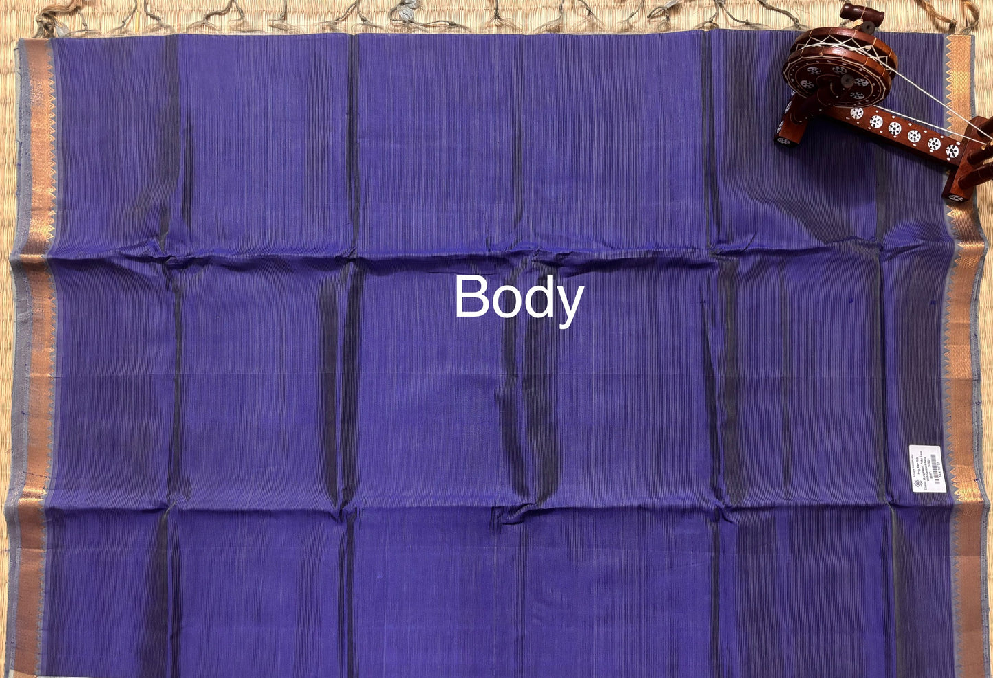 Blue & Grey Classic Mangalagiri Handloom Silk Saree