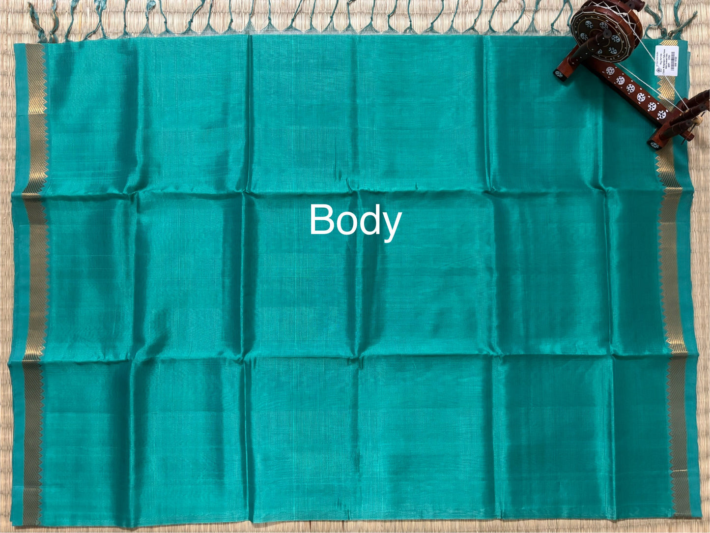 Icy Green Classic Mangalagiri Handloom Silk Saree