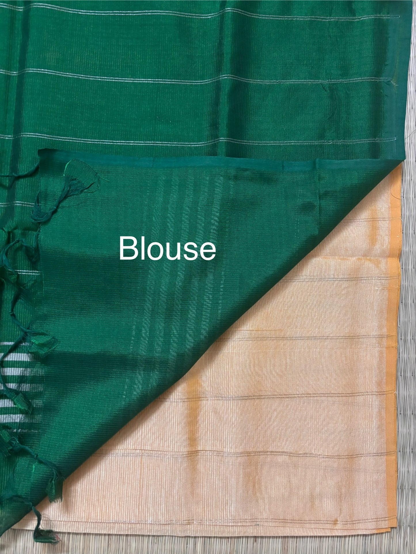 Sandalwood Mangalagiri Silk Saree with Straight Zari Lines