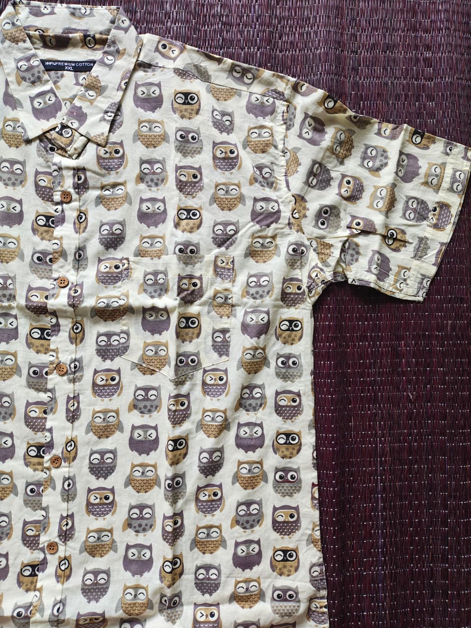 Men's Beige Sanganeri Shirt