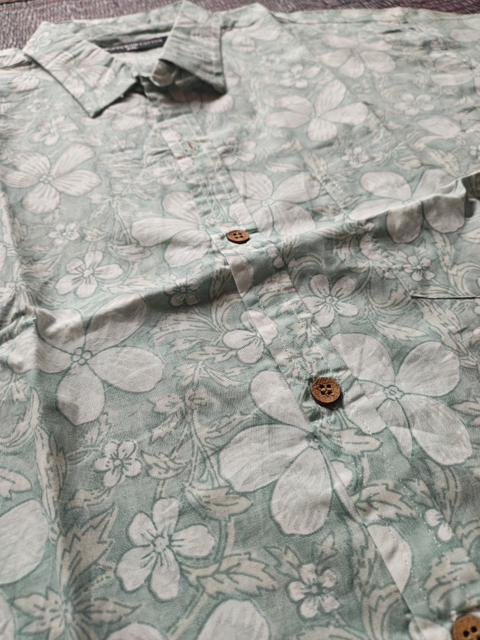 Men's Sage Green Sanganeri Shirt