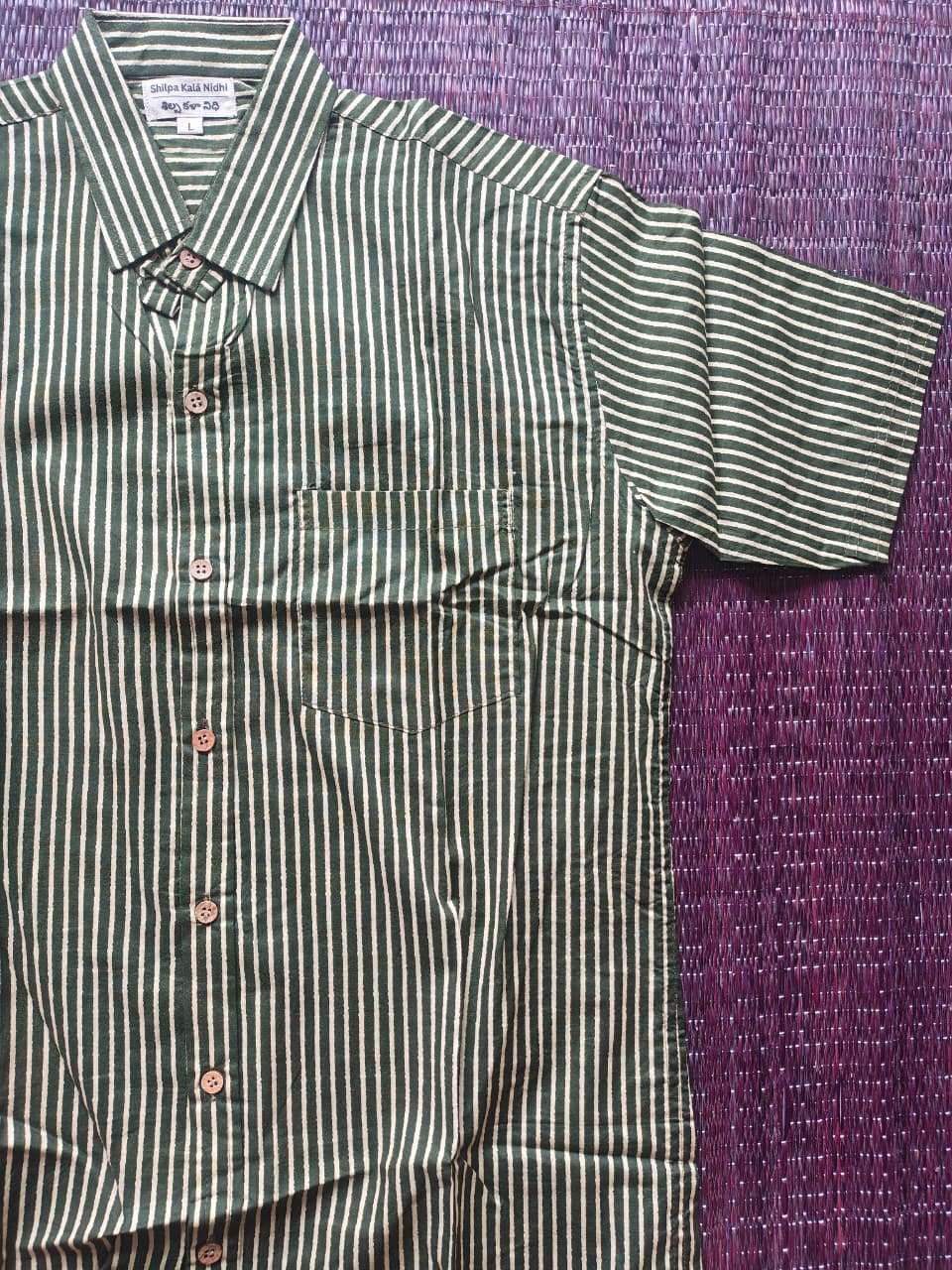 Men's Forest Green Sanganeri Shirt