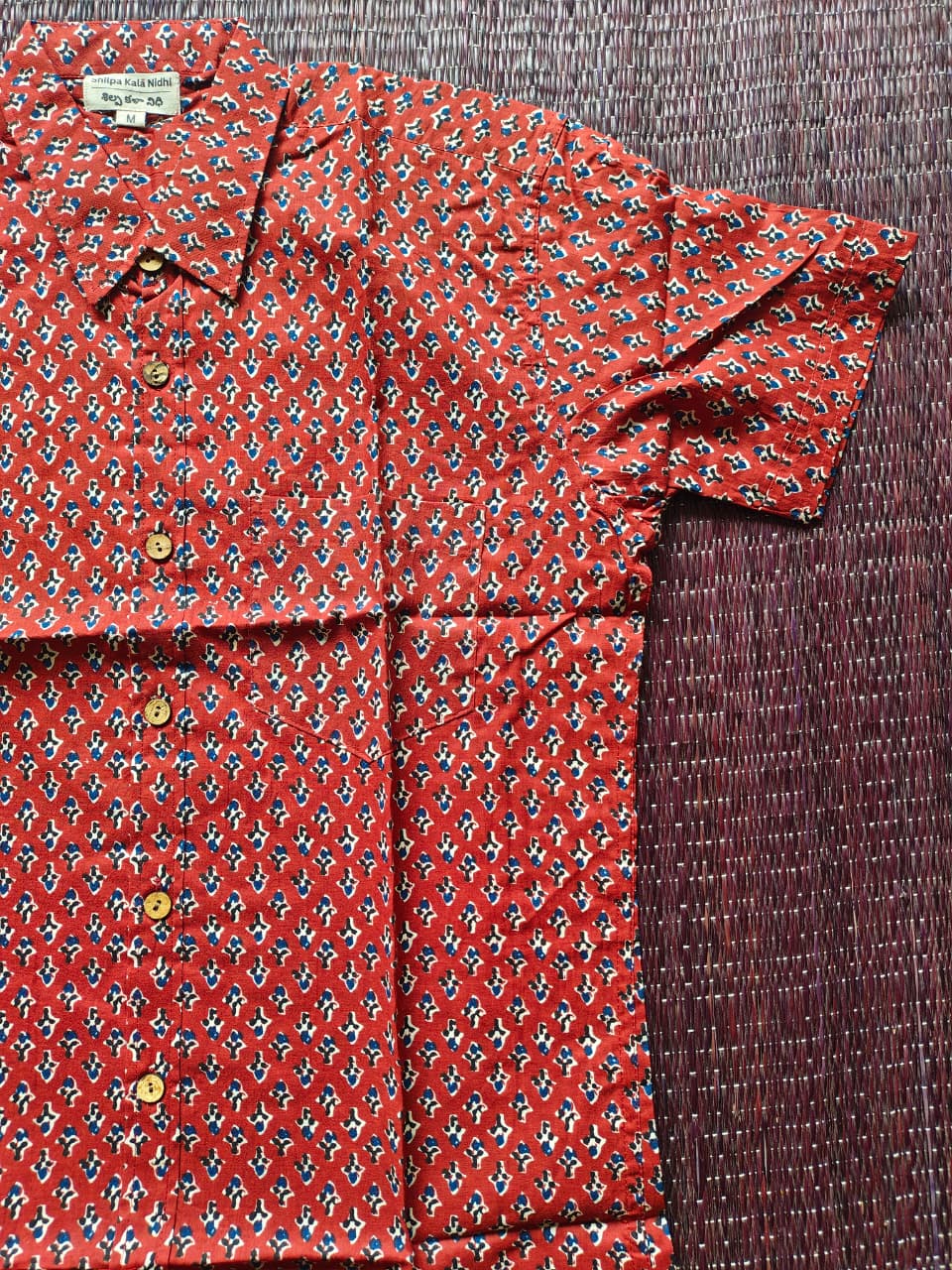Men's Garnet Pattern Sanganeri Shirt